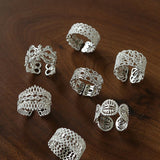 Vintage Palace Lace Filigree Zircon Open Ring - floysun