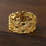 Vintage Palace Lace Filigree Zircon Open Ring - floysun