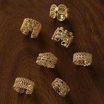 Vintage Palace Lace Filigree Zircon Open Ring - floysun