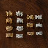 Vintage Palace Lace Filigree Zircon Open Ring - floysun