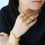 Vintage Palace Lace Filigree Zircon Open Ring - floysun