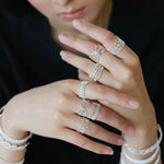 Vintage Palace Lace Filigree Zircon Open Ring - floysun
