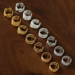 Vintage Palace Lace Filigree Zircon Open Ring - floysun