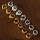 Vintage Palace Lace Filigree Zircon Open Ring - floysun