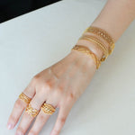 Vintage Palace Lace Filigree Zircon Open Ring - floysun