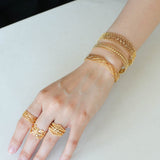 Vintage Palace Lace Filigree Zircon Open Ring - floysun