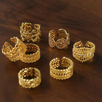 Vintage Palace Lace Filigree Zircon Open Ring - floysun