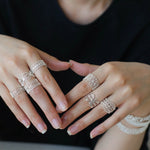 Vintage Palace Lace Filigree Zircon Open Ring - floysun