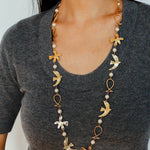 Vintage Peace Dove Pearl Necklace | Short & Long Layered Necklace - floysun