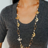 Vintage Peace Dove Pearl Necklace | Short & Long Layered Necklace - floysun