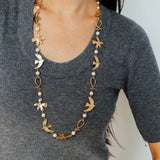 Vintage Peace Dove Pearl Necklace | Short & Long Layered Necklace - floysun