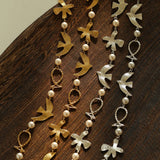 Vintage Peace Dove Pearl Necklace | Short & Long Layered Necklace - floysun
