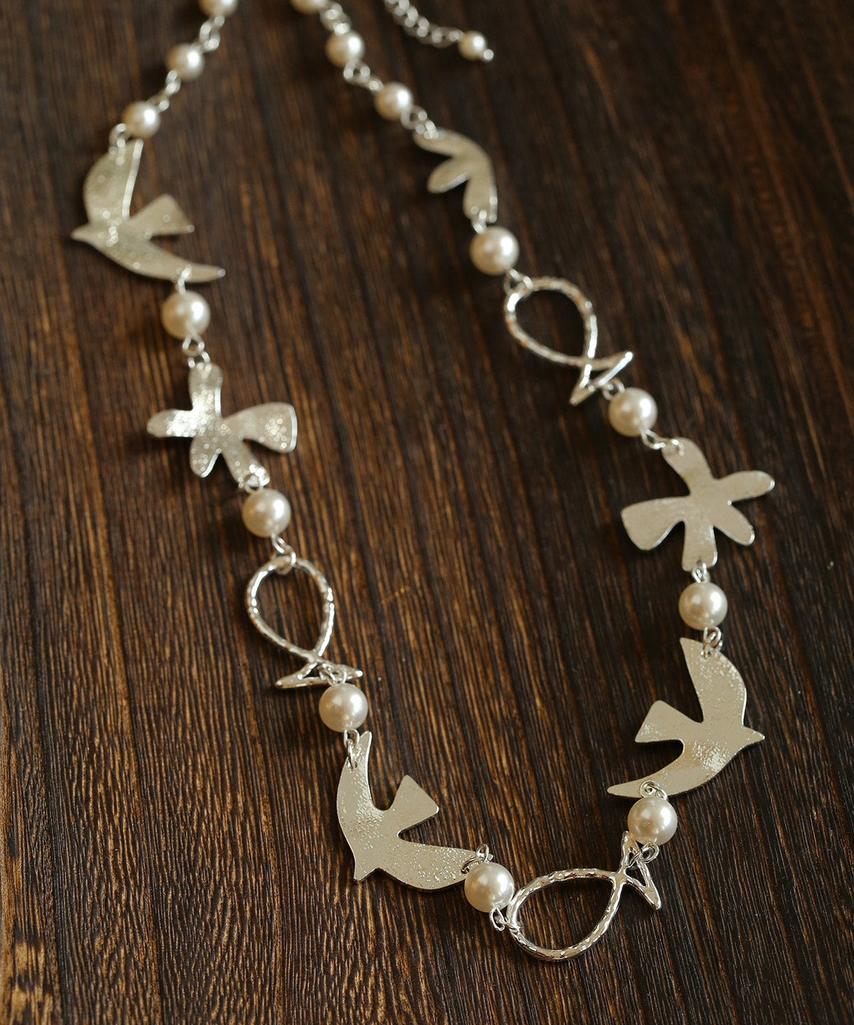 Vintage Peace Dove Pearl Necklace | Short & Long Layered Necklace - floysun