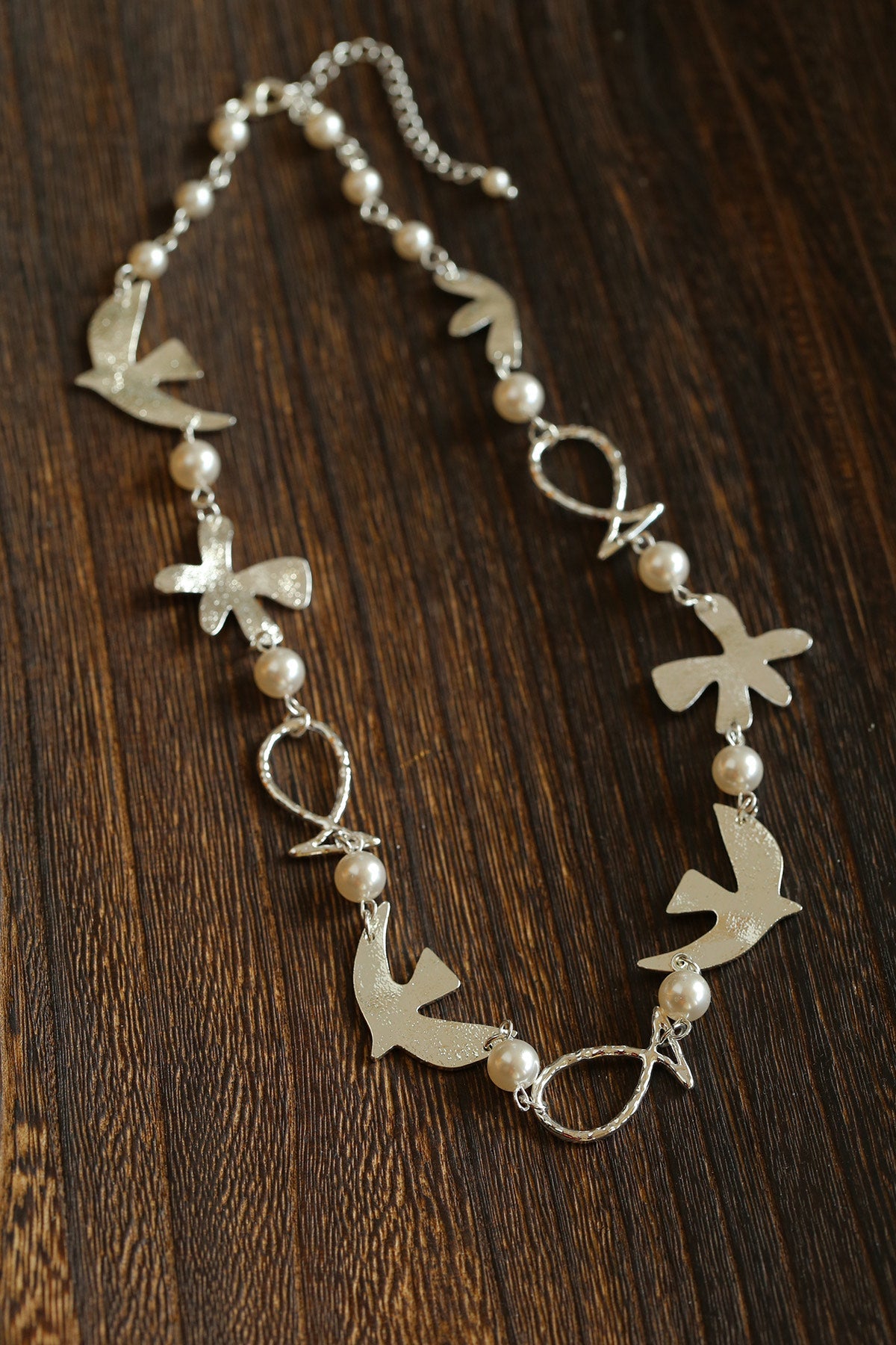 Vintage Peace Dove Pearl Necklace | Short & Long Layered Necklace - floysun