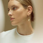 Vintage Pearl - Inlaid Slim Vase Earrings - floysun