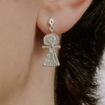 Vintage Poseidon 925 Sterling Silver Dangle Earrings - floysun