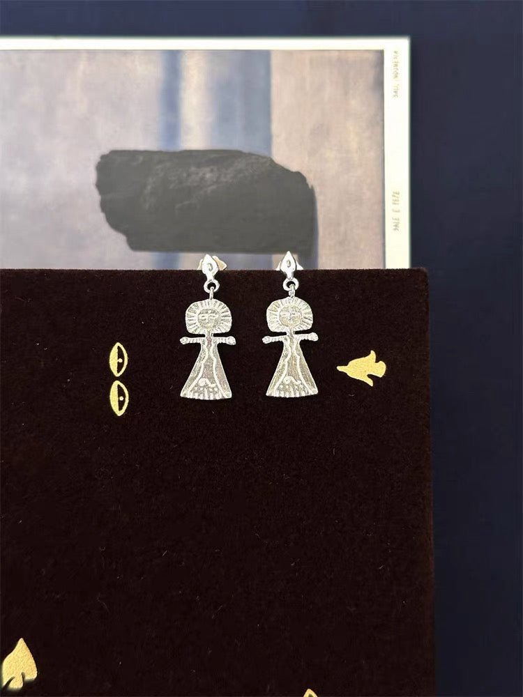Vintage Poseidon 925 Sterling Silver Dangle Earrings - floysun