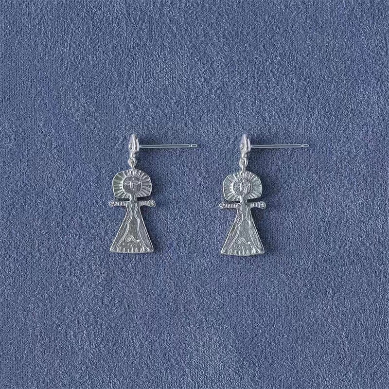 Vintage Poseidon 925 Sterling Silver Dangle Earrings - floysun