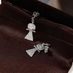 Vintage Poseidon 925 Sterling Silver Dangle Earrings - floysun