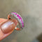 Vintage Princess-Cut Lab-Grown Sapphire Eternity Band Ring - floysun