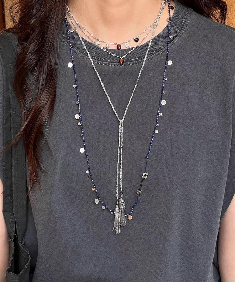 Vintage Red Tiger's Eye Charm Necklace | Heart Series Choker - floysun