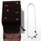 Vintage Red Tiger's Eye Charm Necklace | Heart Series Choker - floysun