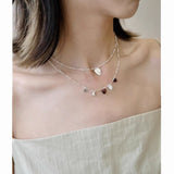 Vintage Red Tiger's Eye Charm Necklace | Heart Series Choker - floysun