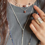 Vintage Red Tiger's Eye Charm Necklace | Heart Series Choker - floysun