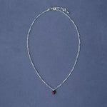 Vintage Red Tiger's Eye Heart Pendant Necklace - floysun