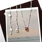 Vintage Red Tiger's Eye Heart Pendant Necklace - floysun