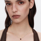 Vintage Red Tiger's Eye Heart Pendant Necklace - floysun