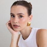 Vintage Ribbed Rectangular Statement Earrings - floysun