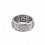Vintage Royal Style Italian Brushed Floral Wide Band Ring - floysun