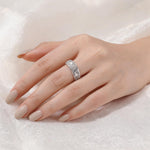 Vintage Royal Style Italian Brushed Floral Wide Band Ring - floysun