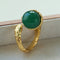 Vintage Royal Textured Gemstone Statement Ring - floysun