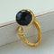 Vintage Royal Textured Gemstone Statement Ring - floysun