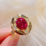 Vintage Ruby Cabochon Ring - floysun