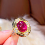 Vintage Ruby Cabochon Ring - floysun