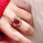 Vintage Ruby Cabochon Ring - floysun