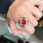 Vintage Ruby Cabochon Ring - floysun