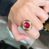 Vintage Ruby Cabochon Ring - floysun