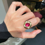 Vintage Ruby Cabochon Ring - floysun