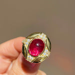 Vintage Ruby Cabochon Ring - floysun