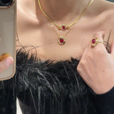 Vintage Ruby Cabochon Ring - floysun