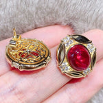 Vintage Ruby Royale Set – Stud Earrings - floysun