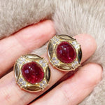 Vintage Ruby Royale Set – Stud Earrings - floysun