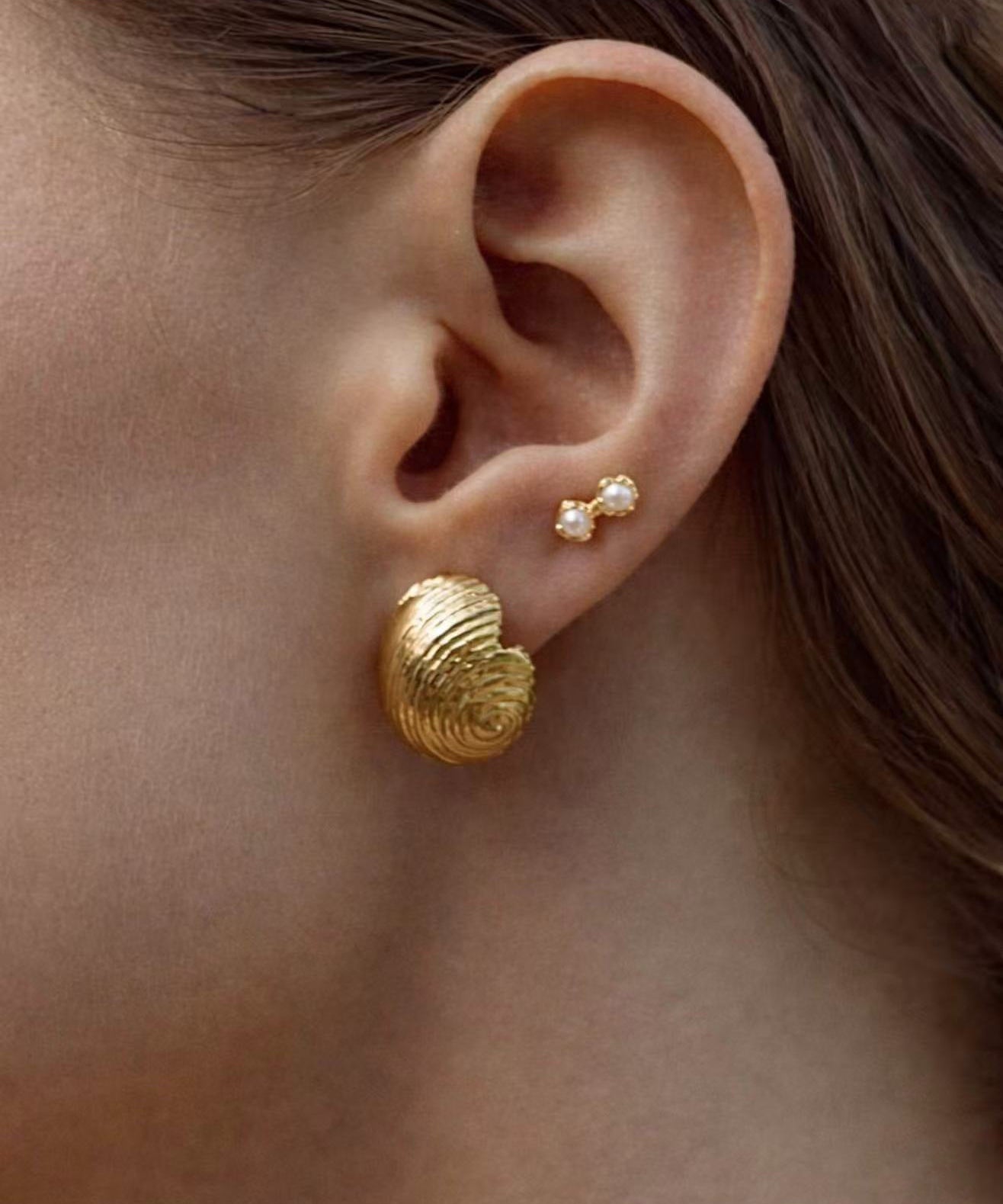 Vintage Shell Pearl Earrings | Baroque Statement Earrings - floysun