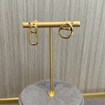 Vintage Simple Geometric Asymmetry Stud Earrings - 18K Gold Vermeil - floysun