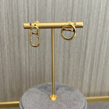 Vintage Simple Geometric Asymmetry Stud Earrings - 18K Gold Vermeil - floysun