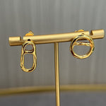 Vintage Simple Geometric Asymmetry Stud Earrings - 18K Gold Vermeil - floysun
